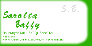 sarolta baffy business card